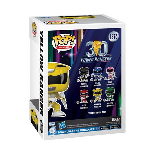 Mighty Morphin Power Rangers 30th Anniversary Yellow Ranger Funko Pop! Vinyl Figure #1375 - Image 3