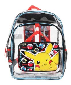 Pokemon Winking Clear Backpack 3-Piece Set